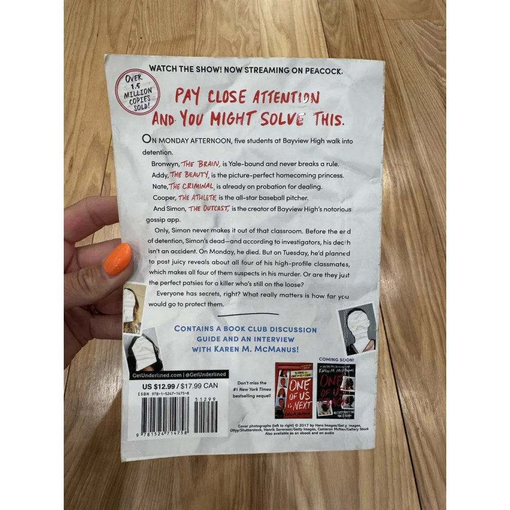 One of Us Is Lying - Paperback By McManus, Karen M - Pre Owned - Picture 4 of 6